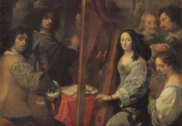 Carlo Francesco Nuvolone Portrait of the Artist Family France oil painting art